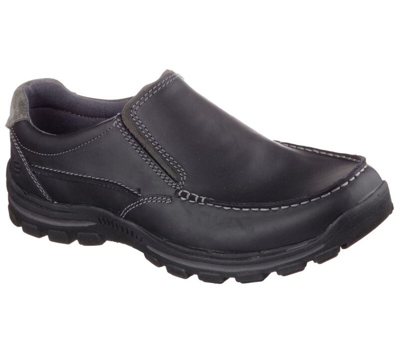 Skechers Herr Svarta Slip On - Relaxed Fit: Braver - Rayland - Sverige (SZHBU-0835)